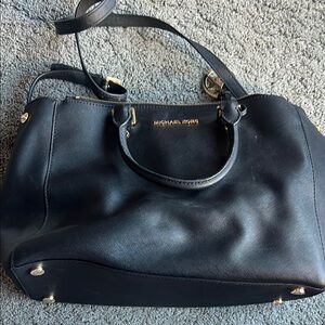 Michael Kors Black Leather Tote Bag